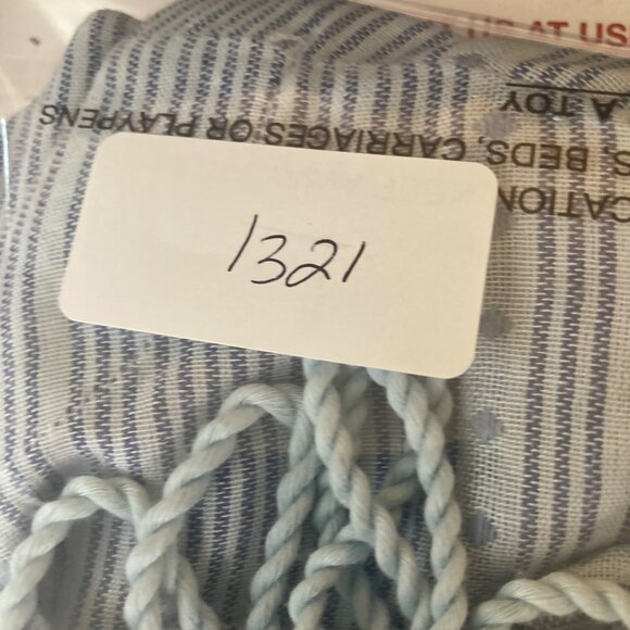 Womens New Directions Boho Striped Tunic Tie Neck Long Sleeve XL Blue Cotton Lyo - Picture 9 of 9